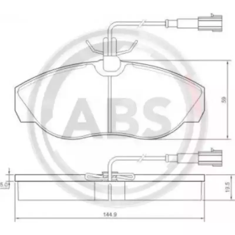 Тормозные колодки перед. Ducato/Boxer 94-02 (1.4t) (37172)