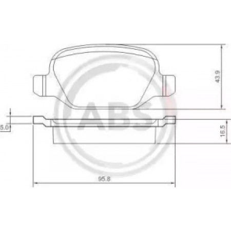 Задние тормозные колодки A.B.S. для Fiat Linea, Alfa Romeo GT, 147, 156, Lancia Lybra (97-) 37184