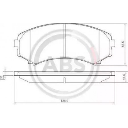 Передні гальмівні колодки A.B.S. для Mitsubishi Grandis, Pajero (90-11) (Sumitomo) 37203