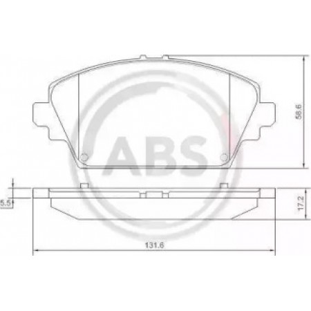 Передние тормозные колодки A.B.S. для Honda Accord, Nissan Almera, Primera (92-08) 37205