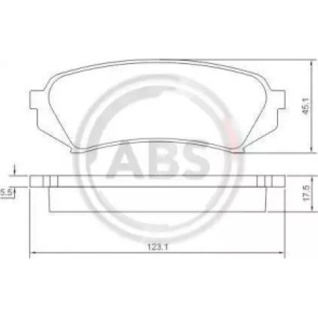Задние тормозные колодки A.B.S. для Toyota Land Cruiser (98-07) (Sumitomo) 37226