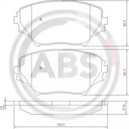 Передние тормозные колодки A.B.S. для Toyota RAV4 (94-05) (Sumitomo) 37230