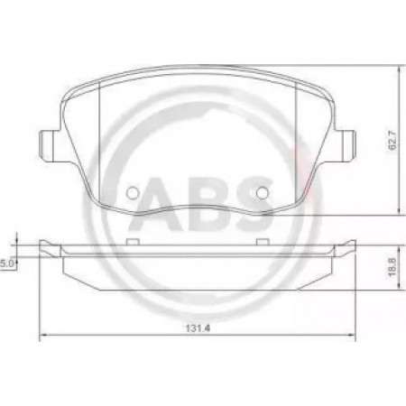 Передние тормозные колодки A.B.S. для VW Polo, Skoda Fabia (02-14) (TRW) 37241