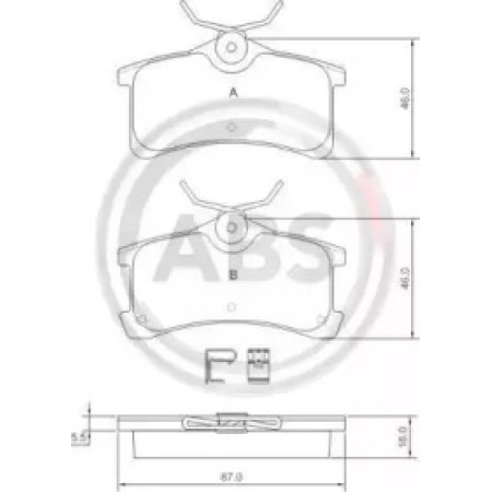 Задние тормозные колодки A.B.S. для Toyota Avensis, Corolla (97-03) 37270