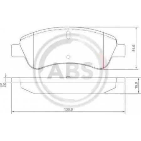 Передні гальмівні колодки A.B.S. для Citroen Berlingo, Peugeot Partner (01-) (Bosch) 37272