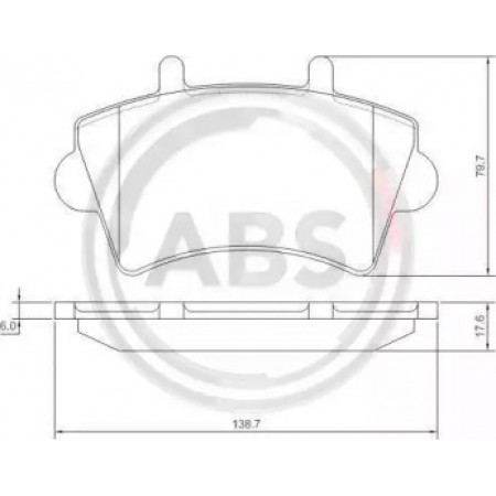 Передні гальмівні колодки A.B.S. для Renault Master, Opel Movano (00-) (R16) 37290