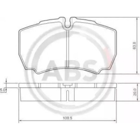 Задние тормозные колодки A.B.S. для Iveco Daily, Ford Transit (06-) 37298