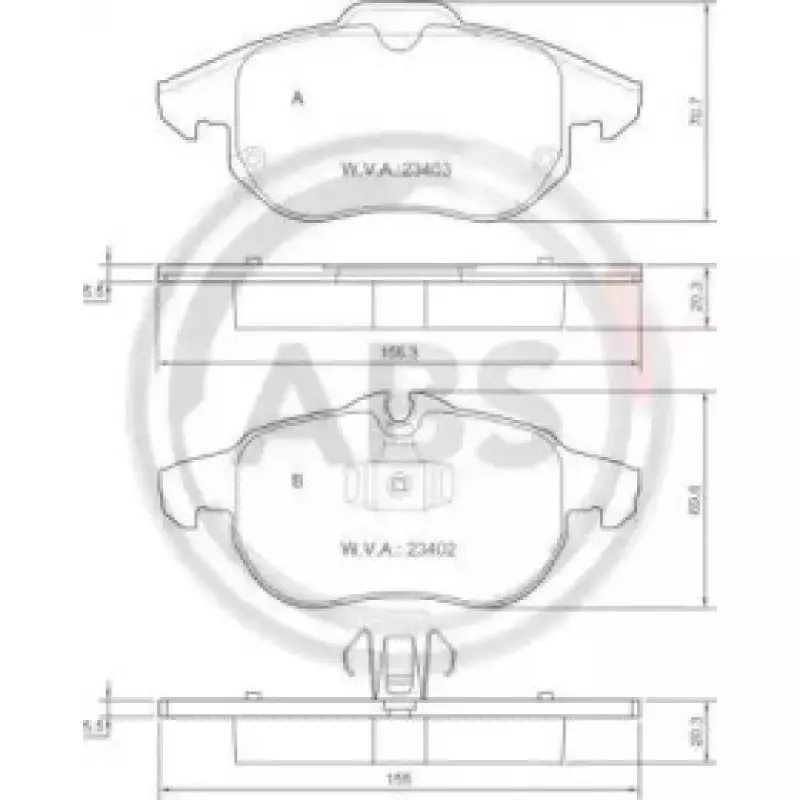 Тормозные колодки перед. Vectra C 02- (37300)