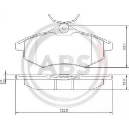 Передние тормозные колодки A.B.S. для Citroen C2, C3 (02-10) (TRW) 37307