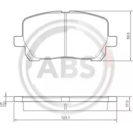 Передние тормозные колодки A.B.S. для Toyota Avensis (01-05) 37328