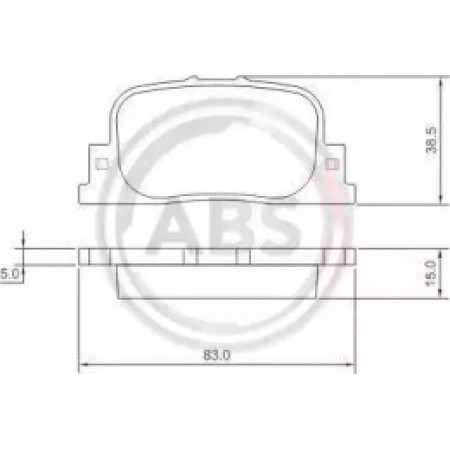 Задні гальмівні колодки A.B.S. для Toyota Prius, Avalon, Mark, Camry (96-09) 37330