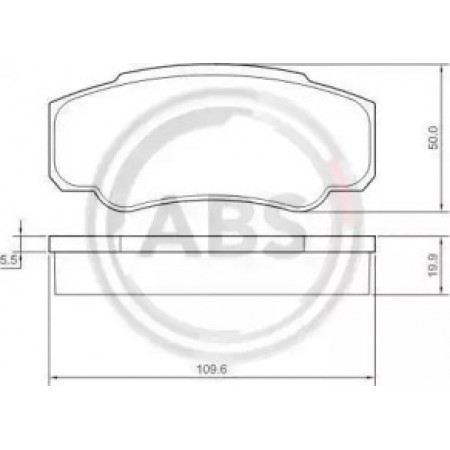 Задние тормозные колодки A.B.S. для Citroen Jumper, Fiat Ducato, Peugeot Boxer (02-06) 37333