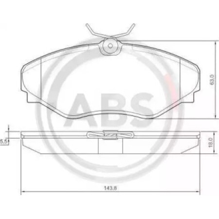 Передні гальмівні колодки A.B.S. для Renault Trafic, Opel Vivaro (01-14) (Lucas) 37342