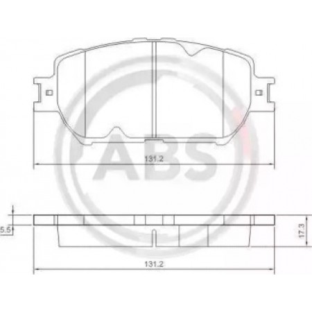 Передні гальмівні колодки A.B.S. для Toyota Camry (96-06) (Akebono) 37356