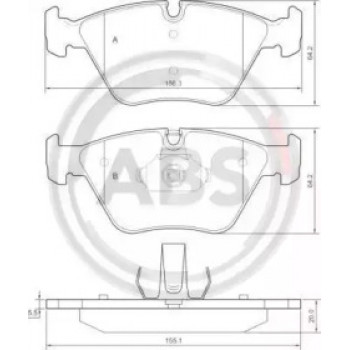 Тормозные колодки перед. BMW 5 (E39) 2.0-3.5i 95-03 (37374)