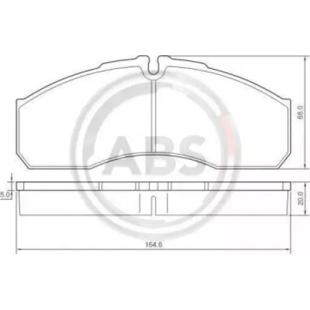 Передні гальмівні колодки A.B.S. для Renault Mascot, Master Pro, Mercedes W668, W905, Nissan Cabstar, Iveco Daily (96-13) 37379