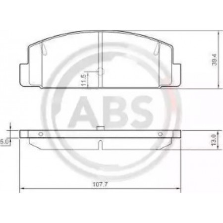 Задні гальмівні колодки A.B.S. для Mazda 323, 626 (94-04) (Akebono) 37382