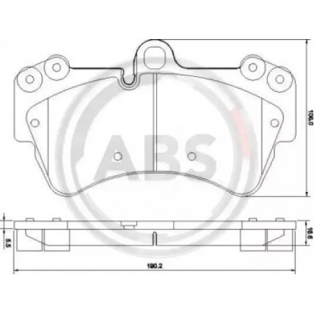 Передние тормозные колодки A.B.S. для Porsche Cayenne, VW Touareg (03-10) 37391