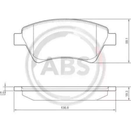 Передние тормозные колодки A.B.S. для Renault Kangoo 4x4 (01-08) 37397