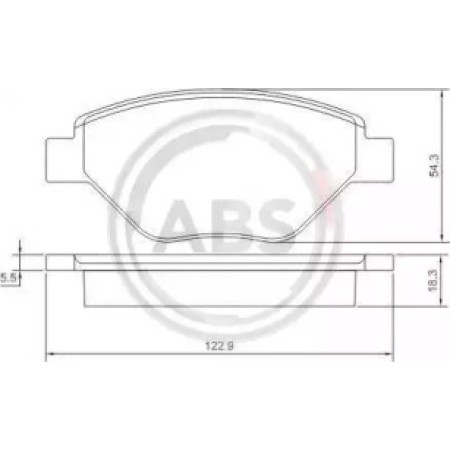 Передні гальмівні колодки A.B.S. для Renault Megane (03-08) 37398