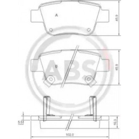 Задні гальмівні колодки A.B.S. для Toyota Avensis (00-08) (Bosch) 37401