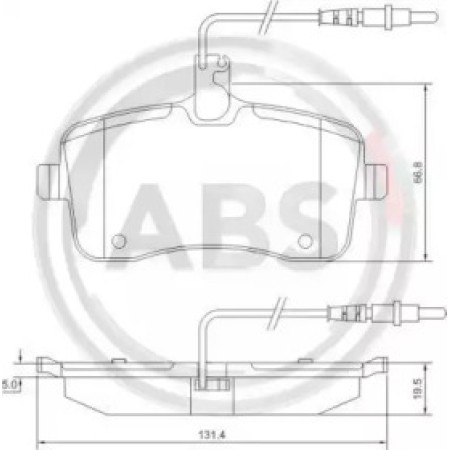 Передние тормозные колодки A.B.S. для Peugeot 407 (04-11) (TRW) 37430