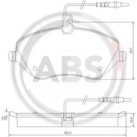 Передние тормозные колодки A.B.S. для Peugeot 407, 607 (04-11) (TRW) 37431