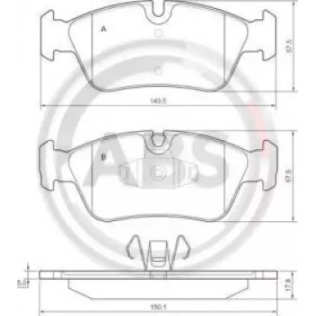 Колодки тормозные пер. E82/E88/E87/E81/E90 04- (37436)