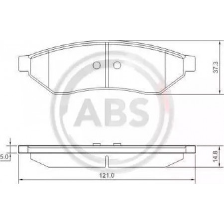 Задні гальмівні колодки A.B.S. для Chevrolet Epica (06-) (Akebono) 37438