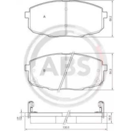 Передние тормозные колодки A.B.S. для Hyundai i30, Kia Ceed (02-12) 37442