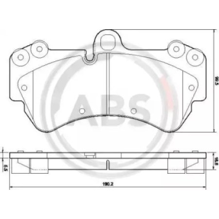 Передние тормозные колодки A.B.S. для Volkswagen Touareg, Porsche Cayenne (02-10) 37445