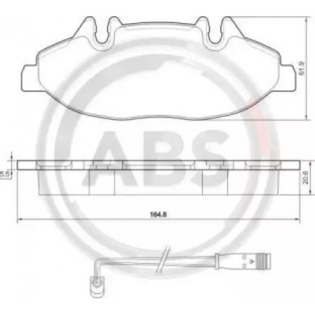 Передні гальмівні колодки A.B.S. для Mercedes-Benz Vito 639 (03-07) 37449