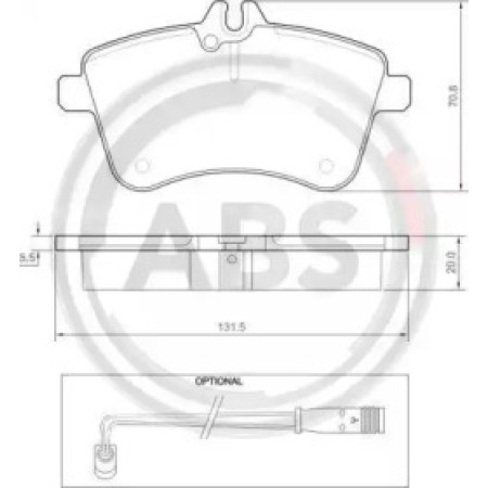 Передние тормозные колодки A.B.S. для Mercedes W169, W245 (04-12) 37457