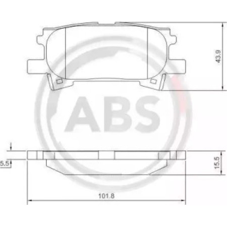 Задні гальмівні колодки A.B.S. для Lexus RX (03-08) (Sumitomo) 37459