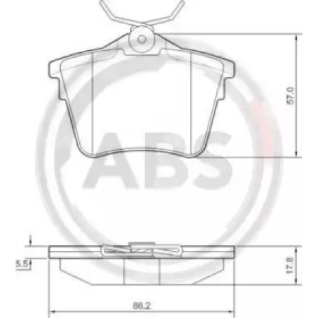 Задние тормозные колодки A.B.S. для Citroen C5 III, Peugeot 407, 607 (00-) 37466