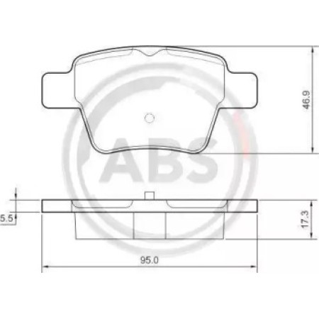 Задние тормозные колодки A.B.S. для Peugeot 207, 307, Citroen C4 (06-) (Bosch) 37475