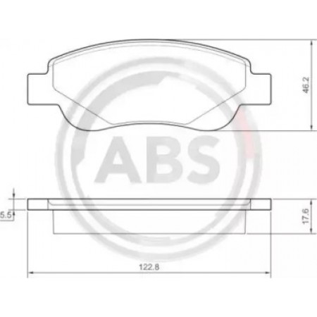 Передние тормозные колодки A.B.S. для Peugeot 107, Citroen C1 (05-14) (Bosch) 37483
