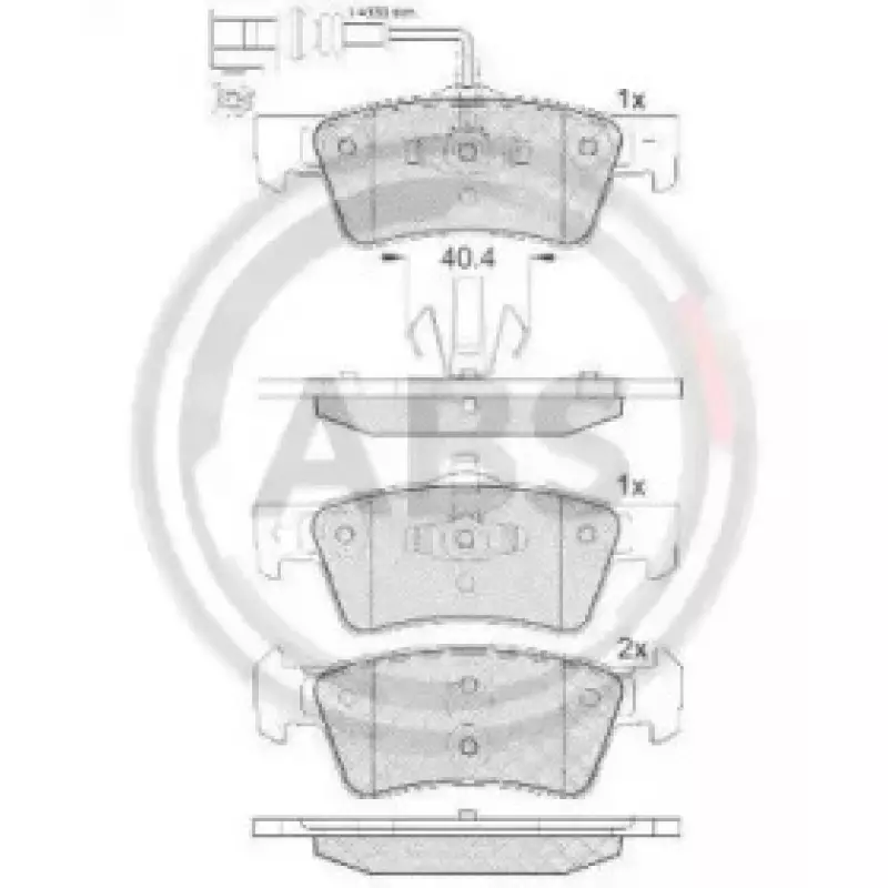 Тормозные колодки зад. T5 03- (ATE)(диски 333x32.5mm) (37494)