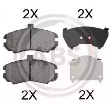 Передние тормозные колодки A.B.S. для Hyundai Elantra (00-07) 37524