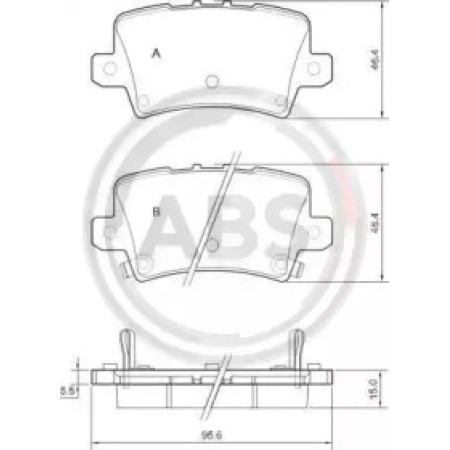 Задние тормозные колодки A.B.S. для Honda Civic (05-) (TRW) 37530
