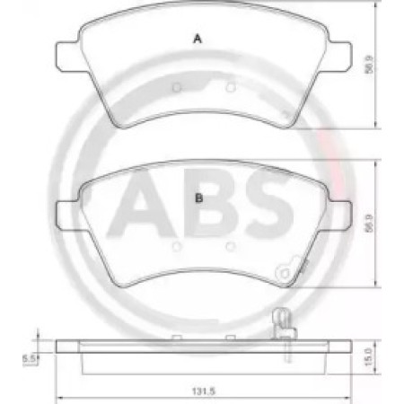 Передні гальмівні колодки A.B.S. для Suzuki SX4 (04-) 37532