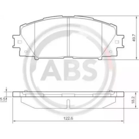 Передние тормозные колодки A.B.S. для Toyota Yaris (07-11) (Akebono) 37542