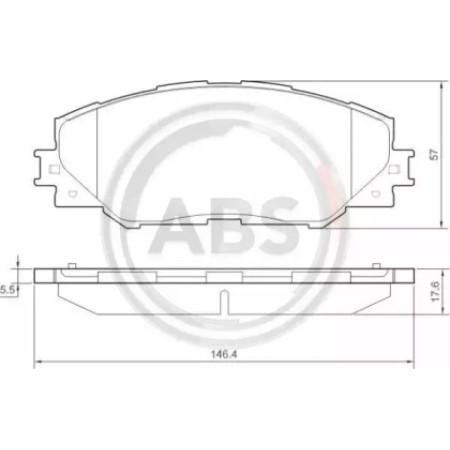 Передні гальмівні колодки A.B.S. для Toyota Auris, RAV4 III, RAV4 IV (06-) 37543