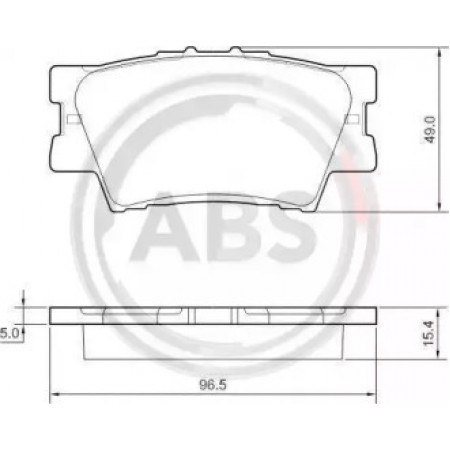 Задні гальмівні колодки A.B.S. для Toyota Camry, RAV4 III, RAV4 IV (06-) 37545