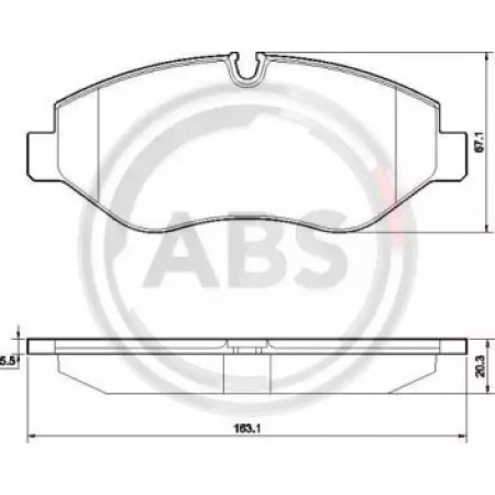 Передние тормозные колодки A.B.S. для Volkswagen Crafter, Mercedes W447, W906, W907, Viano W639 (03-21) 37553