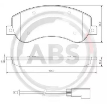 Передние тормозные колодки A.B.S. для Ford Transit V347 (06-14) (RWD) 37558