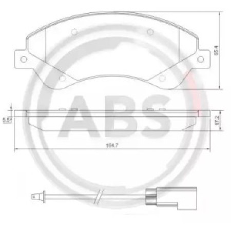 Передние тормозные колодки A.B.S. для Ford Transit V347 (06-14) (FWD) 37559