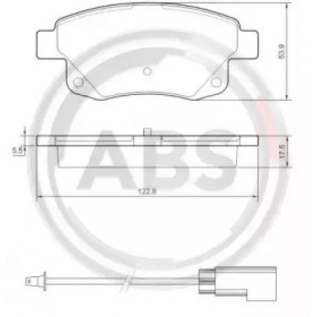 Задні гальмівні колодки A.B.S. для Ford Transit V347 (06-) 37560