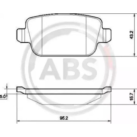 Задні гальмівні колодки A.B.S. для Ford Kuga, Mondeo (07-) (TRW) 37561