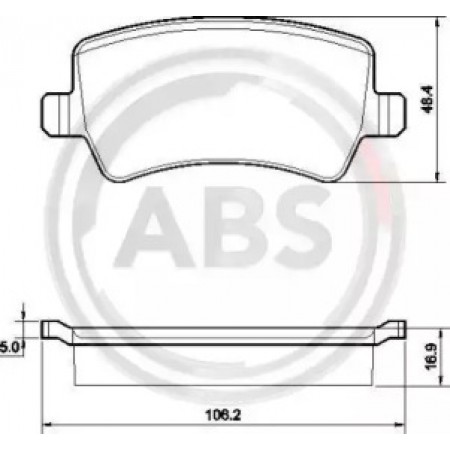 Задние тормозные колодки A.B.S. для Ford Galaxy, S-Max (06-15) (TRW) 37562